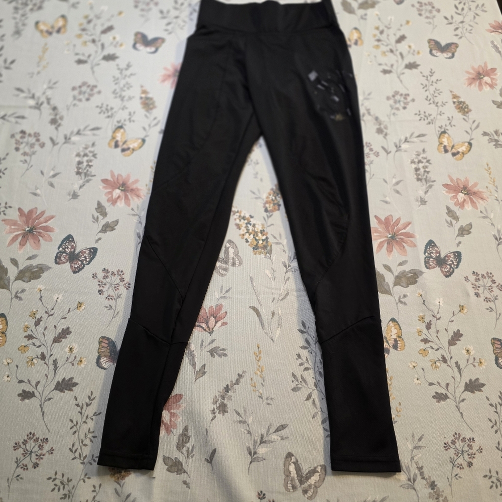 Aztec Diamond Equestrian XS Black Riding Leggings Pull On Breeches Stretch